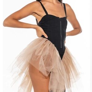 corset dress w/ tulle details